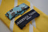 yellow and white club stripe tie