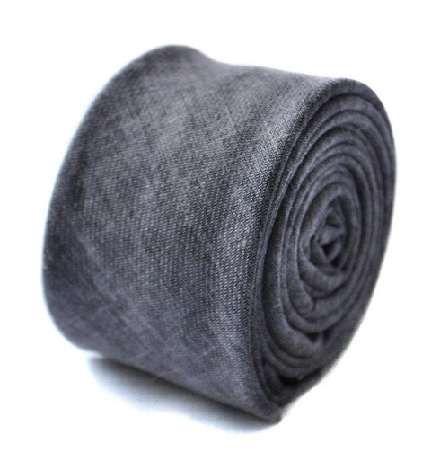 blue/grey skinny cotton tie