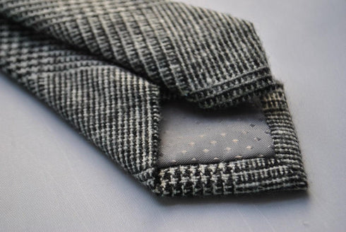 grey tweed wool skinny tie
