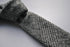 grey tweed wool skinny tie