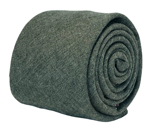 sea green turquoise skinny cotton textured tie