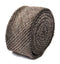 brown tweed wool skinny tie