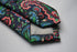 black and multicoloured paisley linen tie