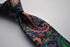 black and multicoloured paisley linen tie