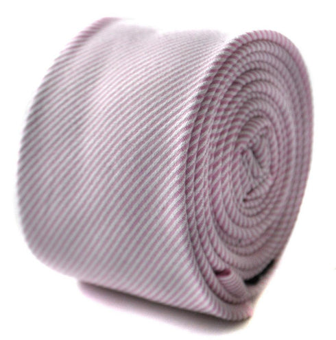 pale pink and white pin striped linen tie