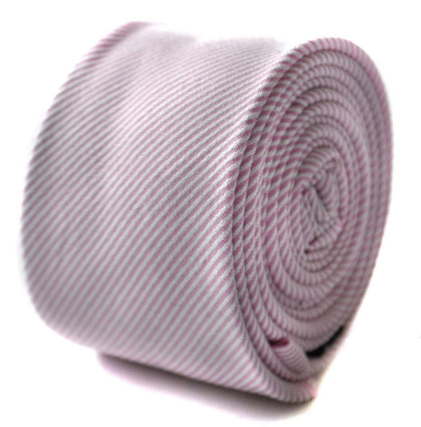pale pink and white pin striped linen tie