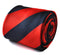 red and navy barber striped tie