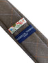 light brown check tweed wool skinny tie