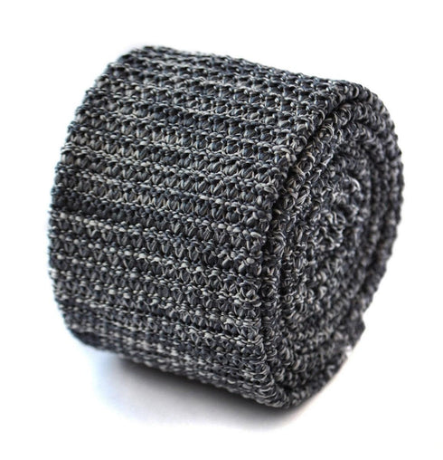 speckled grey skinny knitted tie