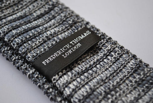 speckled grey skinny knitted tie