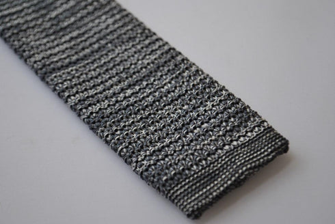 speckled grey skinny knitted tie