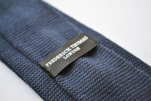 navy blue skinny cable knit tie