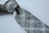 grey and white check design in 100% cotton linen tie