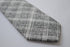 grey and white check design in 100% cotton linen tie
