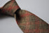 skinny brown and red check linen tie