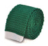 green skinny knitted tie with white tip