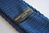 navy blue skinny knitted tie with cream tip