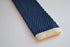 navy blue skinny knitted tie with cream tip