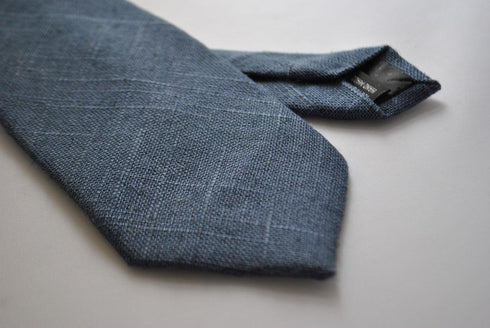 navy blue linen tie