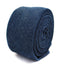 dark blue denim cotton skinny tie