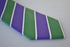 green, purple and white striped tie