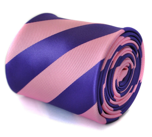 pink and purple barber striped tie