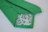 plain green tie with herringbone pattern