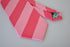two tone pink barber striped tie