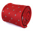 red tie with fleur de lis pattern