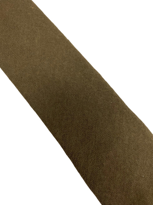 plain khaki army dark green wool tie