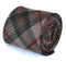 brown and red check tweed wool tie
