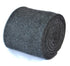 Extra long plain dark grey wool tie