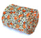 cotton tie with orange and brown floral design