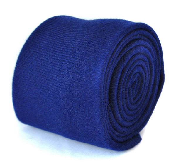 plain royal blue tweed tie with subtle sparkle