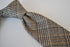 brown, blue, pink and red check tweed wool tie