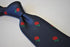 navy tie with english rugby rose design