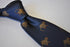 navy tie with brown monkey design