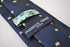 christmas range - navy christmas tie with christmas pudding design