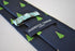 christmas range - navy tie with christmas tree design