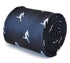 navy tie with rugby player silhouette design