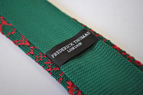 christmas range - green jumper knitted christmas tie