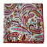white, pink and red paisley pocket square