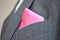 Pink and Gold Pin Spot Silk Pocket Square