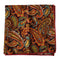 brown and orange paisley pocket square