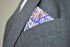 blue and red paisley pocket square