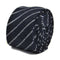navy blue and white striped tweed wool skinny tie