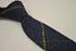 navy blue, red and gold check tweed wool tie