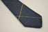 navy blue, red and gold check tweed wool tie