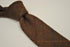 chocolate brown, blue and yellow check tweed wool tie