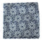navy blue floral pocket square